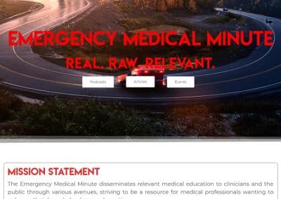 Emergency Medical Minute Podcast | Custom Elementor Website