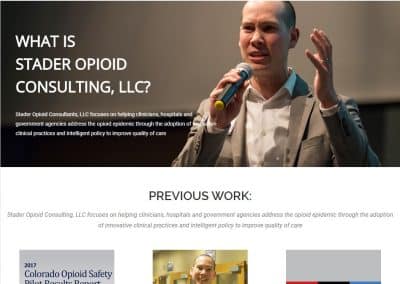 Custom Consulting Website | Stader Opioid Consultants