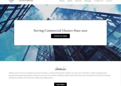 Custom Glazing Website | Landmark Glazing Services
