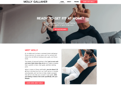 Personal Training Website | Molly Gallaher