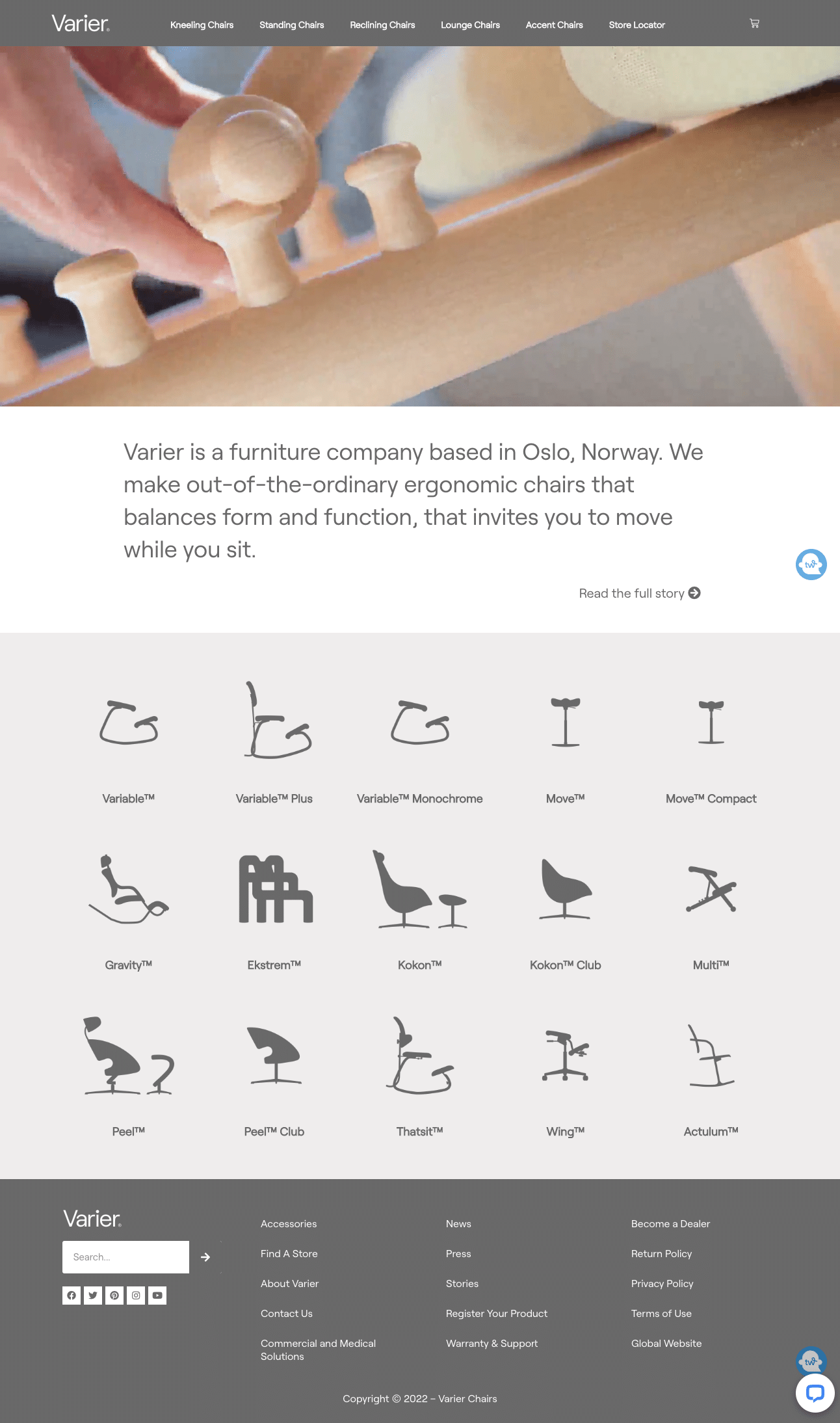 Custom WooCommerce Website for Varier Chairs